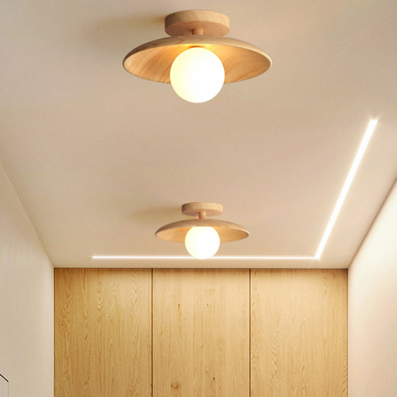 NatureGlow Wooden Ceiling Lamp - Elegant and Eco-Friendly