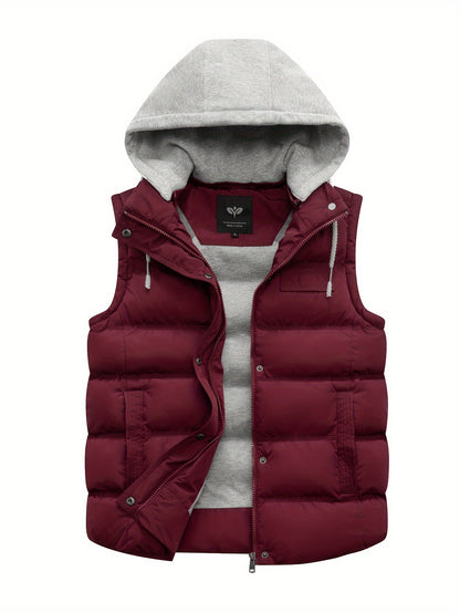 Gesteppte Damenweste mit Kapuze – Stilvolle und warme ärmellose Winterjacke