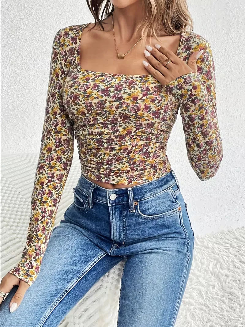 Long-sleeve with floral print