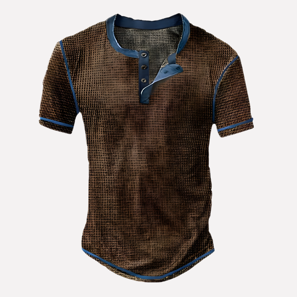 Men's Waffle Knit Casual T-shirt