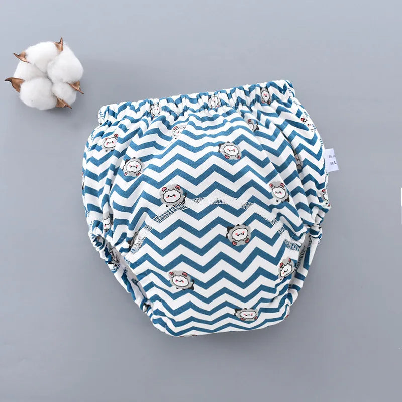 Reusable Baby Nappy Pants with Waterproof 6-Layer Crotch