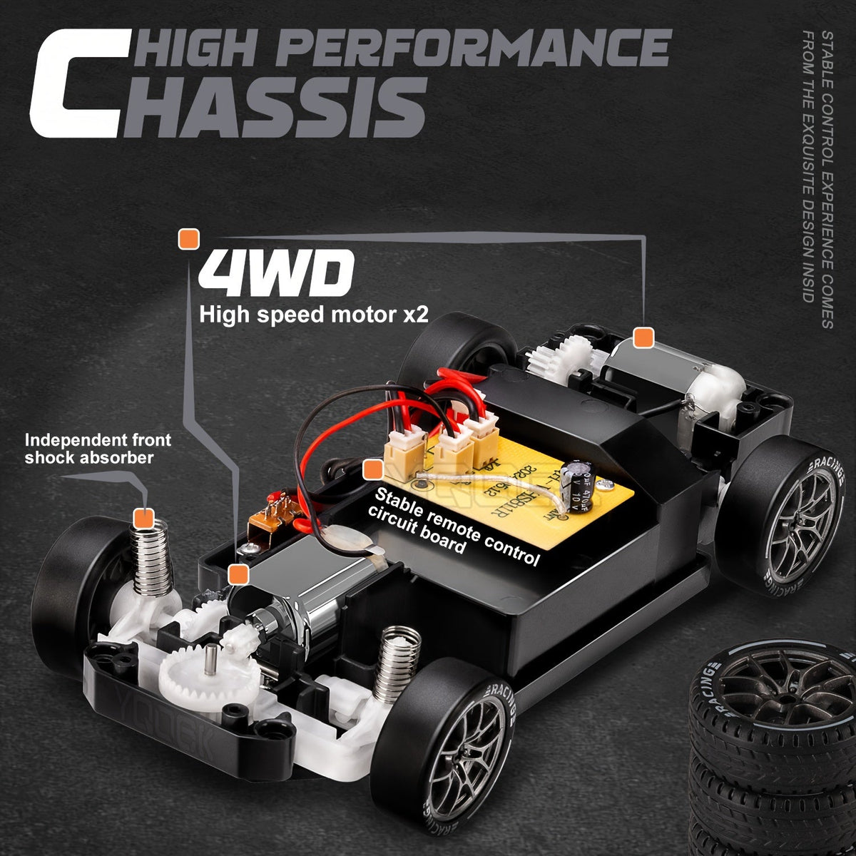 Ultimate Drift Racer 1:24 - Coche teledirigido con ruedas iluminadas
