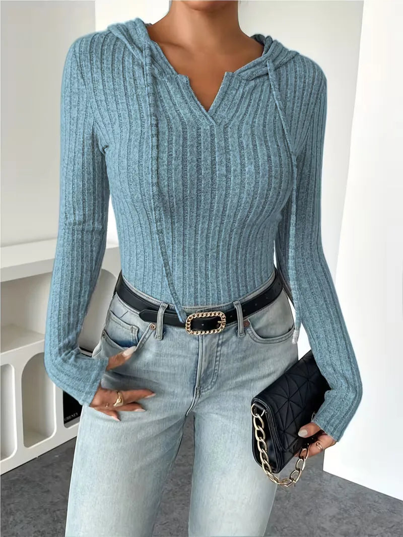 Hooded Bodysuit with Long Sleeves