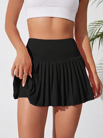 Jupe plissée taille haute