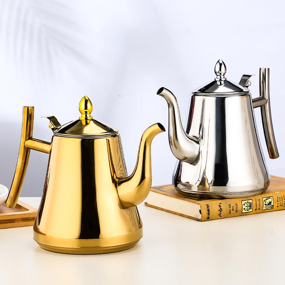 Stainless Steel Kettle - Built-in Filter - Perfect Tea and Coffee