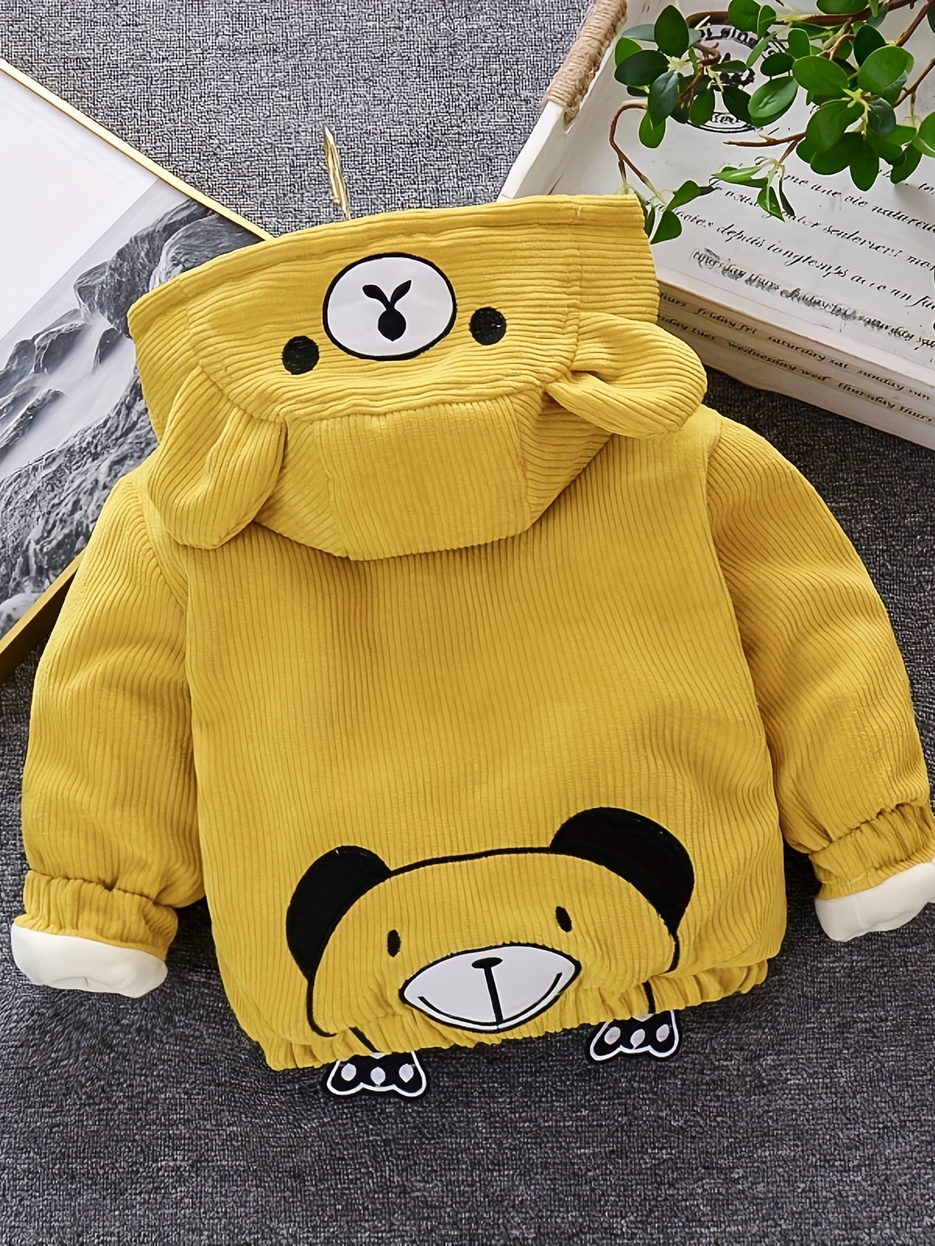Children's Winter Corduroy Jacket with Hood - Ethan