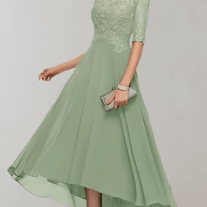 Maxi dress with lace sleeves - Wedding guest
