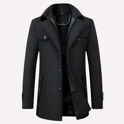 Men's Jacket with Notched Collar