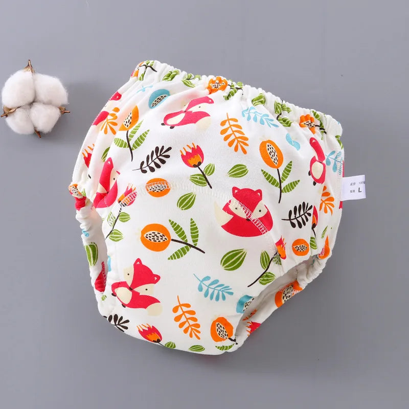 Reusable Baby Nappy Pants with Waterproof 6-Layer Crotch