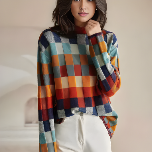 Suéter de cuello alto para mujer