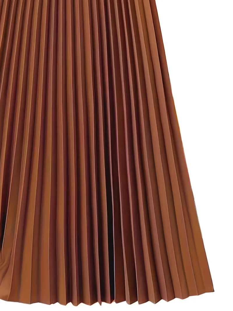 Jupe plissée taille haute