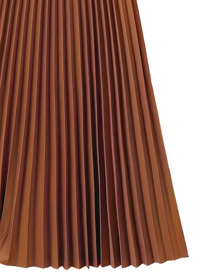 Jupe plissée taille haute