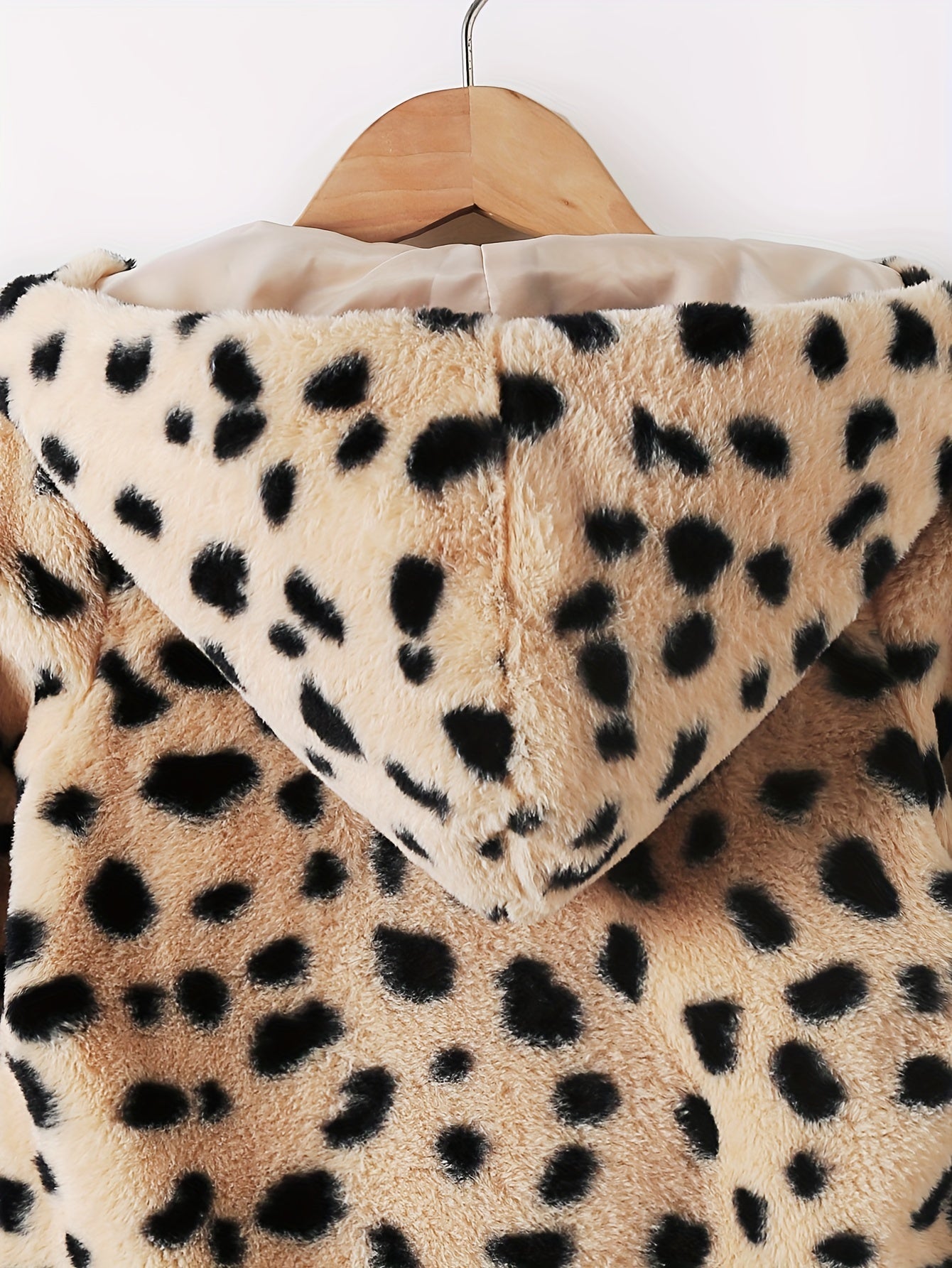 Stylová silná plyšová fleecová bunda s leopardím vzorem pro dívky – Savana