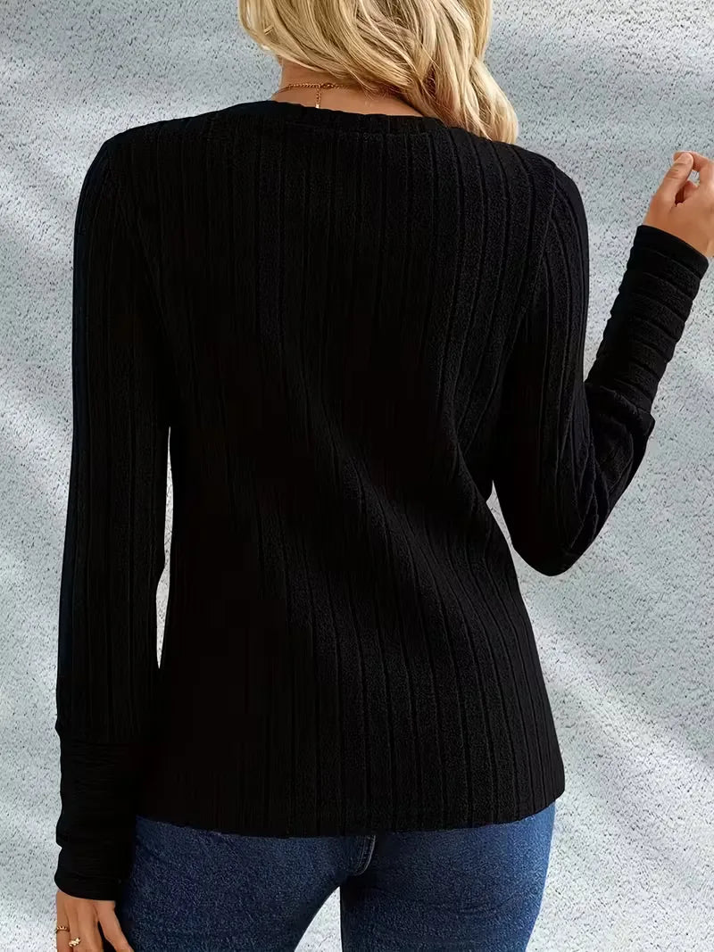 Long-sleeve with ribbed texture