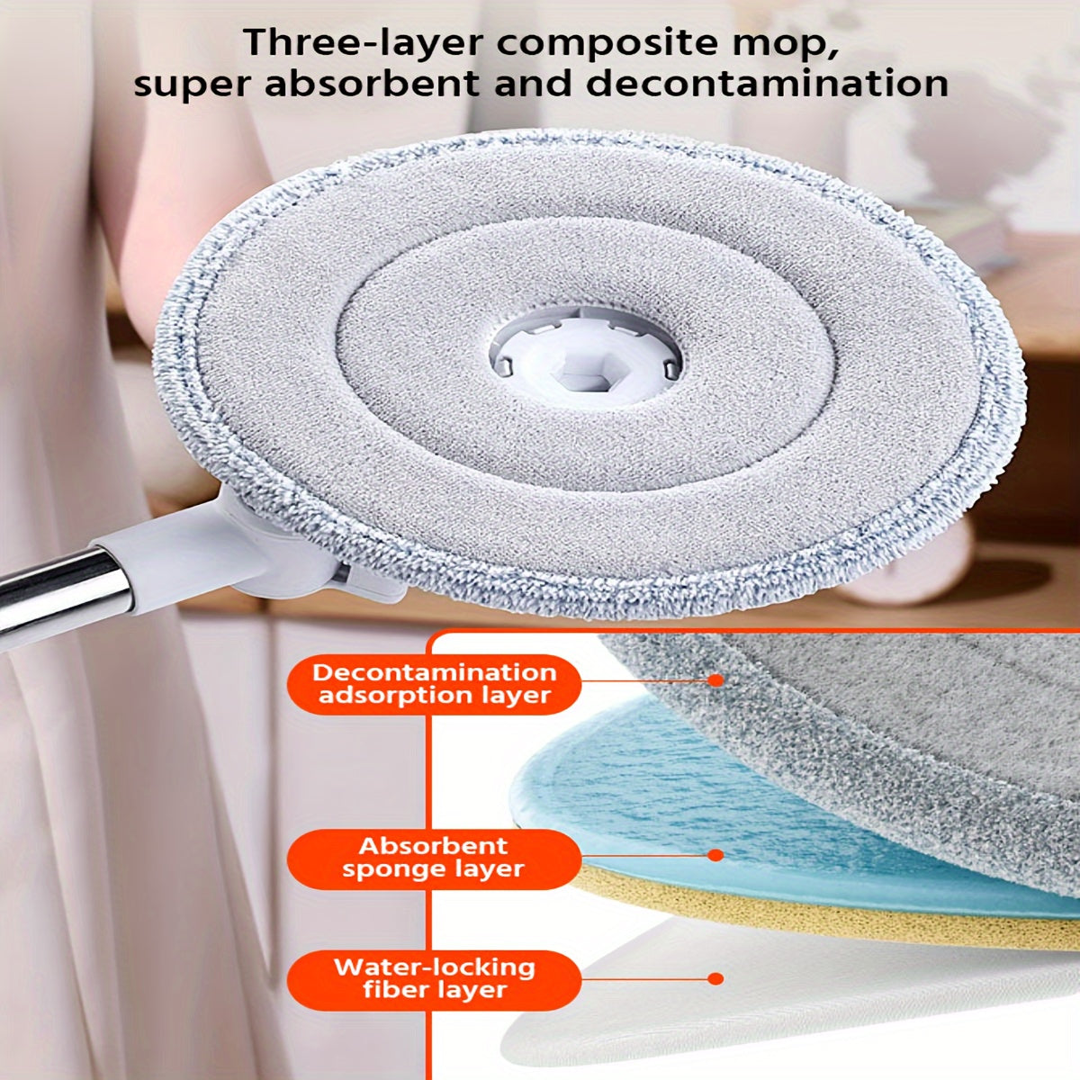 FlexiClean spinnmoppesett – Håndfri, justerbar og effektiv rengjøring