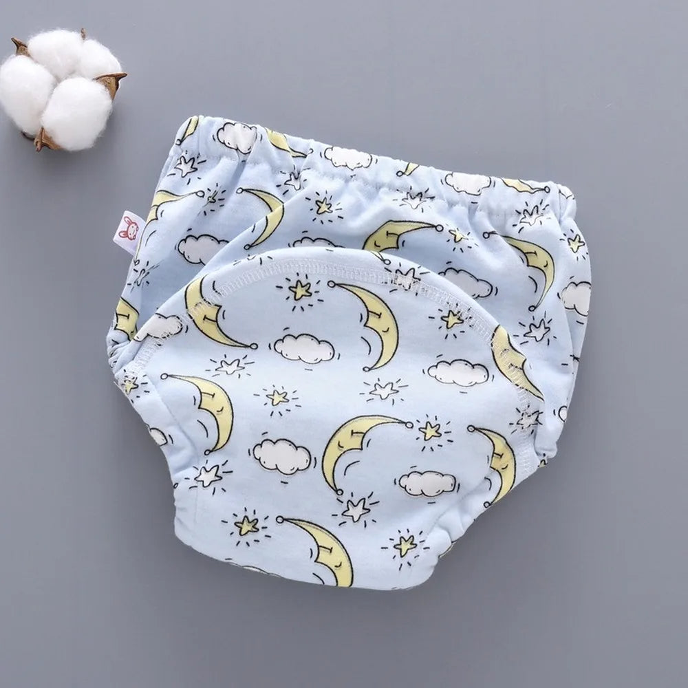 Reusable Baby Nappy Pants with Waterproof 6-Layer Crotch