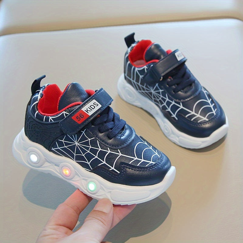 Zapatillas LED con diseño de telaraña - Para niños aventureros
