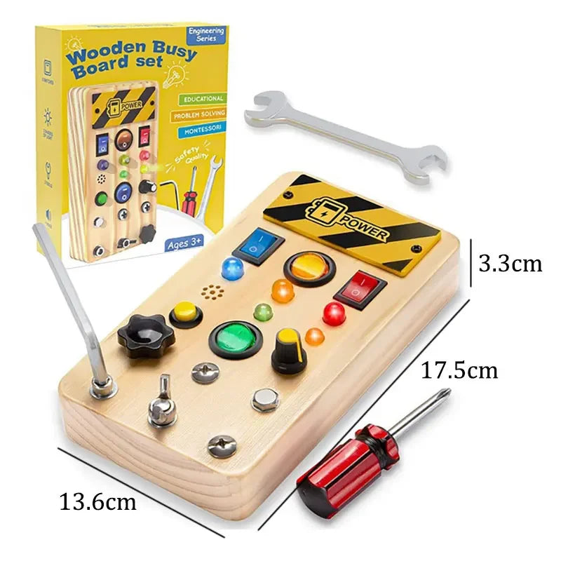 LED Light & Sensory Activity Board for Children (2–6 years)