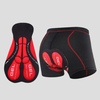 Unisex gel-padded cycling shorts