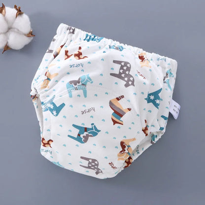 Reusable Baby Nappy Pants with Waterproof 6-Layer Crotch