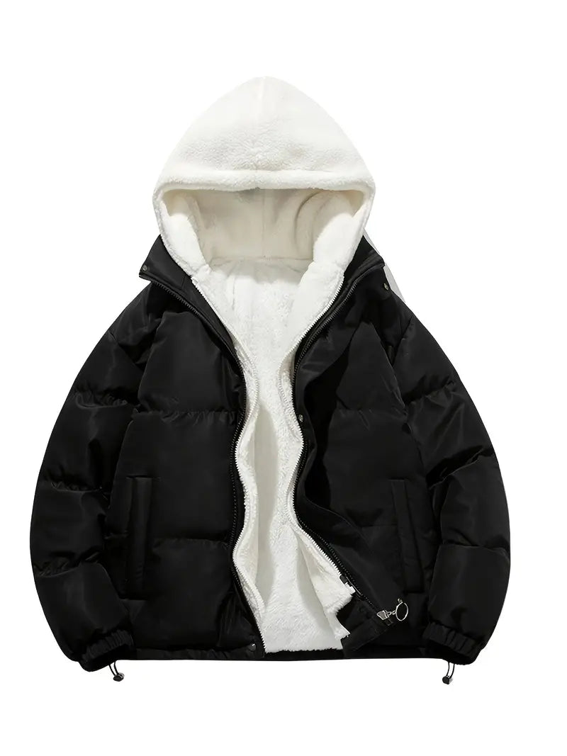 Winter Puffer Jacket with Hood - Angela
