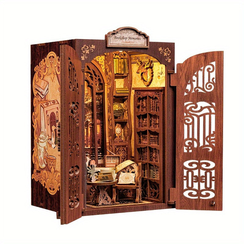 Mini libreria a forma di gufo fai da te – Kit in legno 3D con illuminazione per decorazioni creative