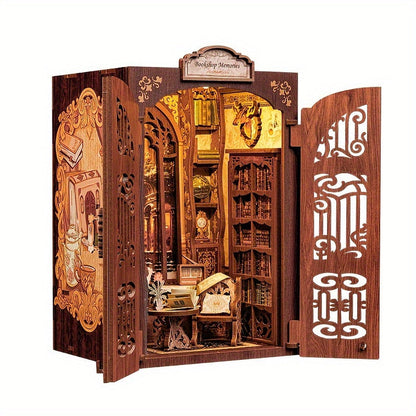 Mini libreria a forma di gufo fai da te – Kit in legno 3D con illuminazione per decorazioni creative