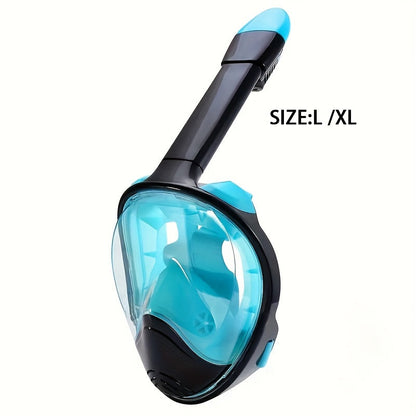 Full Face Snorkel Mask – 180° Panoramic View and Camera Mount for the Perfect Underwater Experience