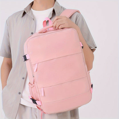 Mochila de viaje con apertura de 180° y compartimento para zapatos