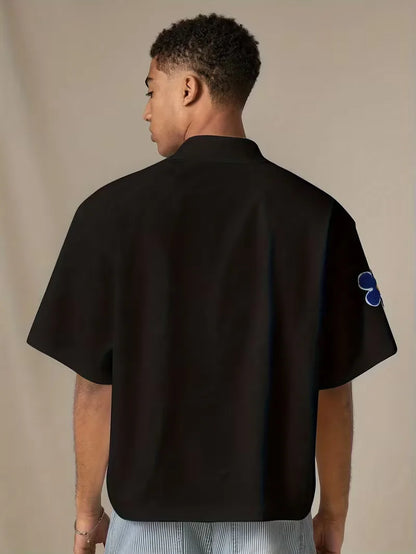 Chemise à manches courtes avec fleurs