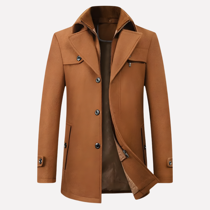 Men's Jacket with Notched Collar
