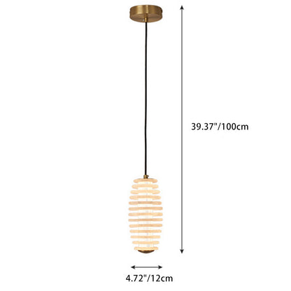 Scandinavian Round LED Pendant Light with Copper Finish