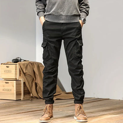 Calças jogger cargo elegantes para homem