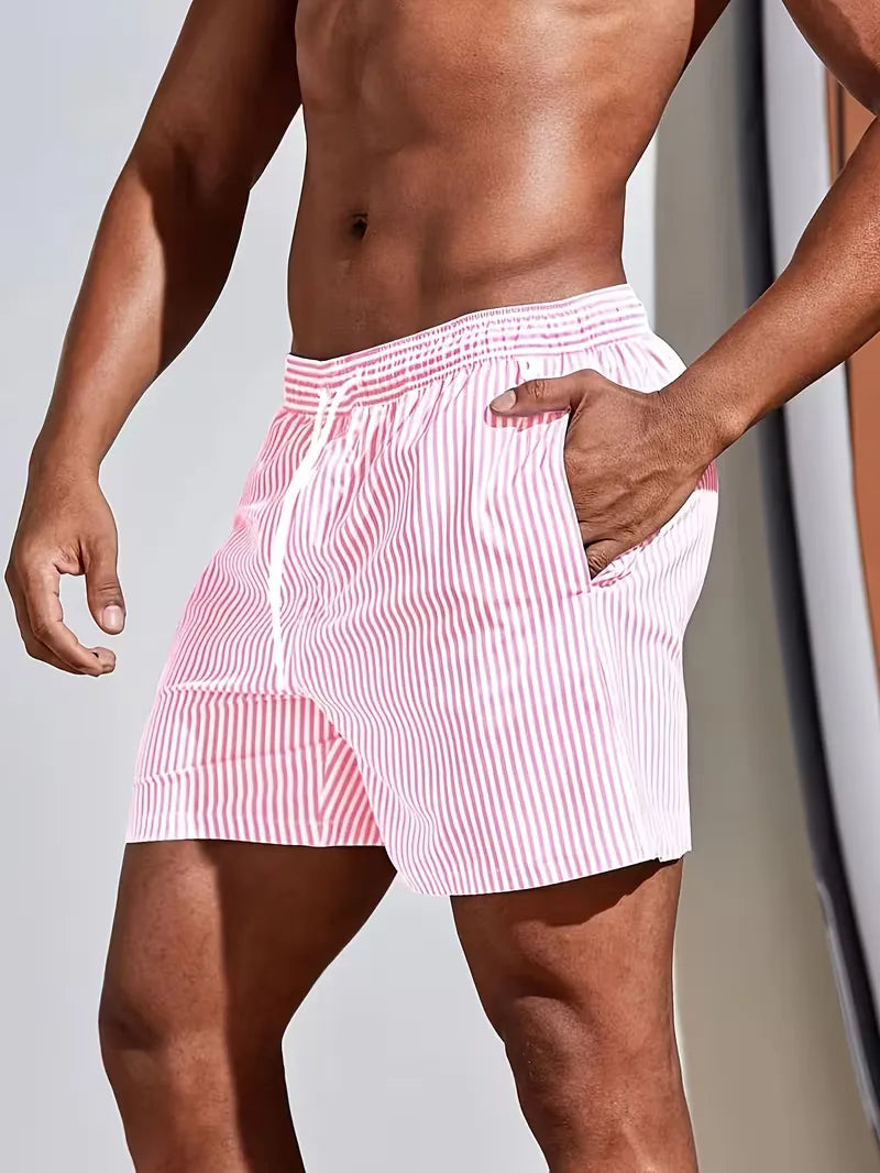 Short de bain à motif rayé