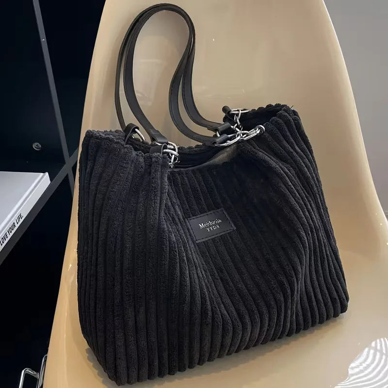 Sac à bandoulière à texture côtelée