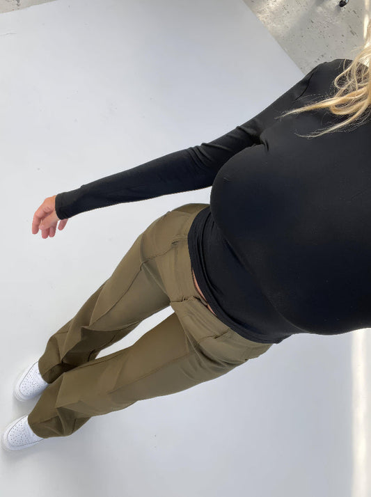 Pantalones de pierna ancha y cintura alta