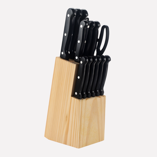 Juego de cuchillos de cocina de acero inoxidable de alto carbono de 14 piezas