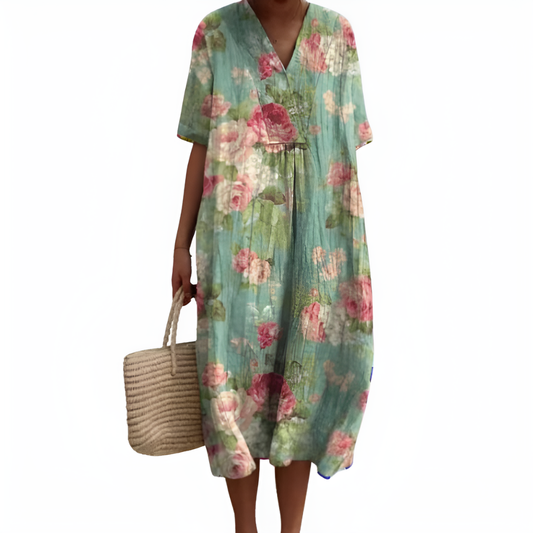Vestido floral para mujer, vestido de verano