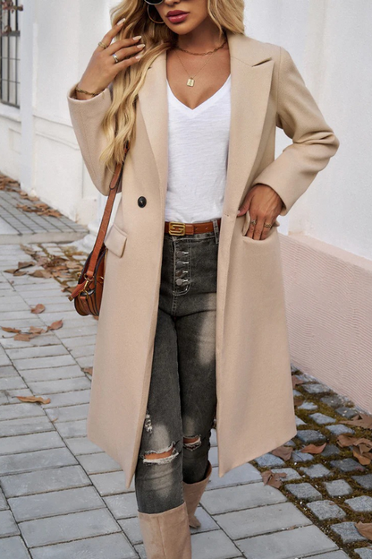 Elegant Women's Blazer Coat with Buttons