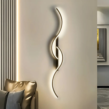 Moderna lampada LED curva da parete per interni con illuminazione d'atmosfera