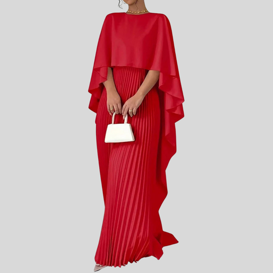 Vestido largo con mangas murciélago