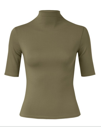 Elegantes, figurbetontes Oberteil für Damen mit langen Ärmeln und Kragen