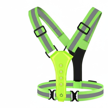 Gilet LED | Ricaricabile tramite USB, alta visibilità | Corsa, ciclismo, camminata