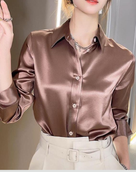 Women's Chic Long Sleeve Blouse for an Elegant Fit