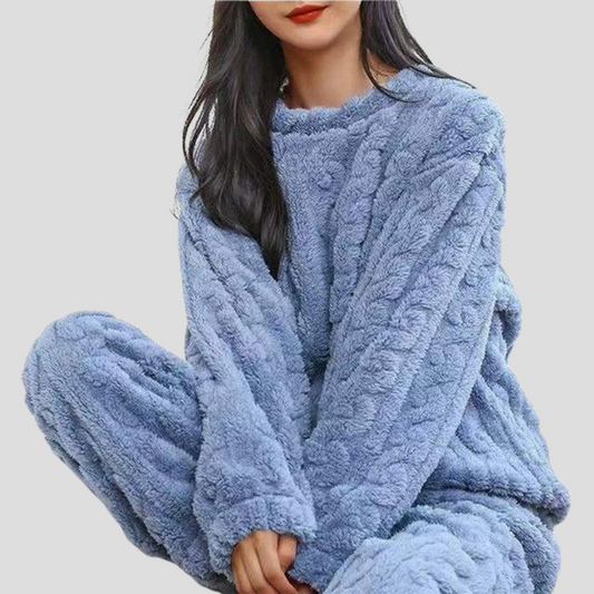Conjunto de pijama de forro polar para mujer