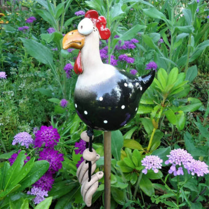 Decorazione da giardino a forma di galline giocose - Allegri accessori da esterno
