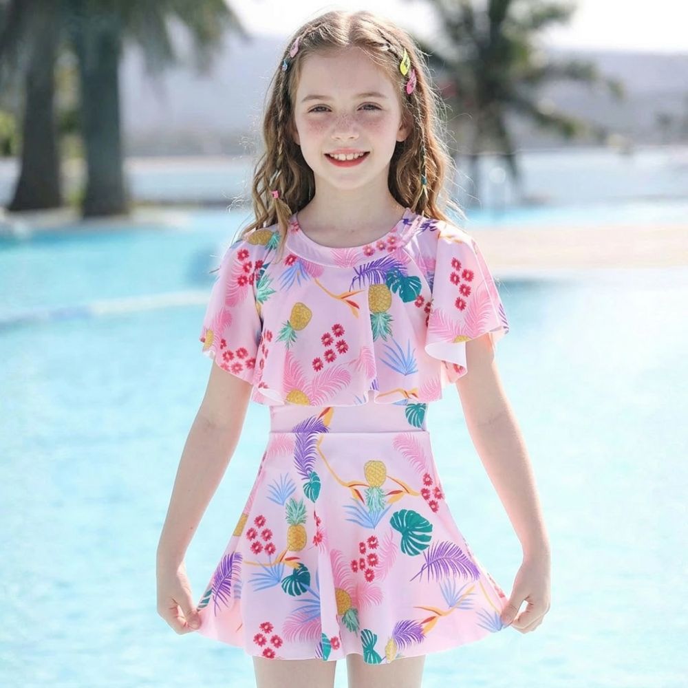 Ensemble de bain pour fille avec jupe, confortable, pour la plage et la piscine