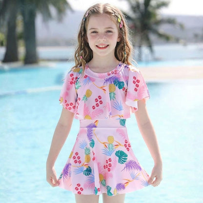 Ensemble de bain pour fille avec jupe, confortable, pour la plage et la piscine