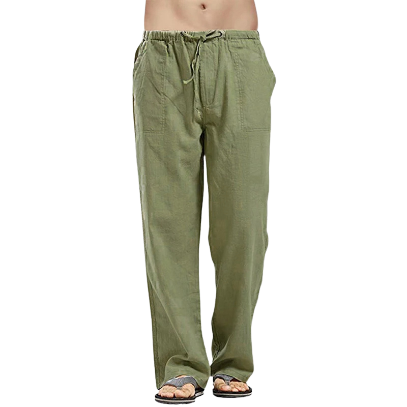 Lightweight Linen Men's Trousers with Oversized Fit