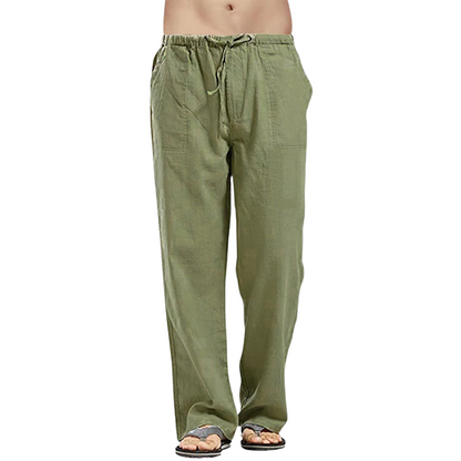 Lightweight Linen Men's Trousers with Oversized Fit
